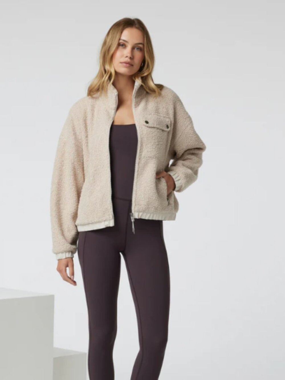 Vuori Sycamore Full Zip Jacket Sherpa sz SM